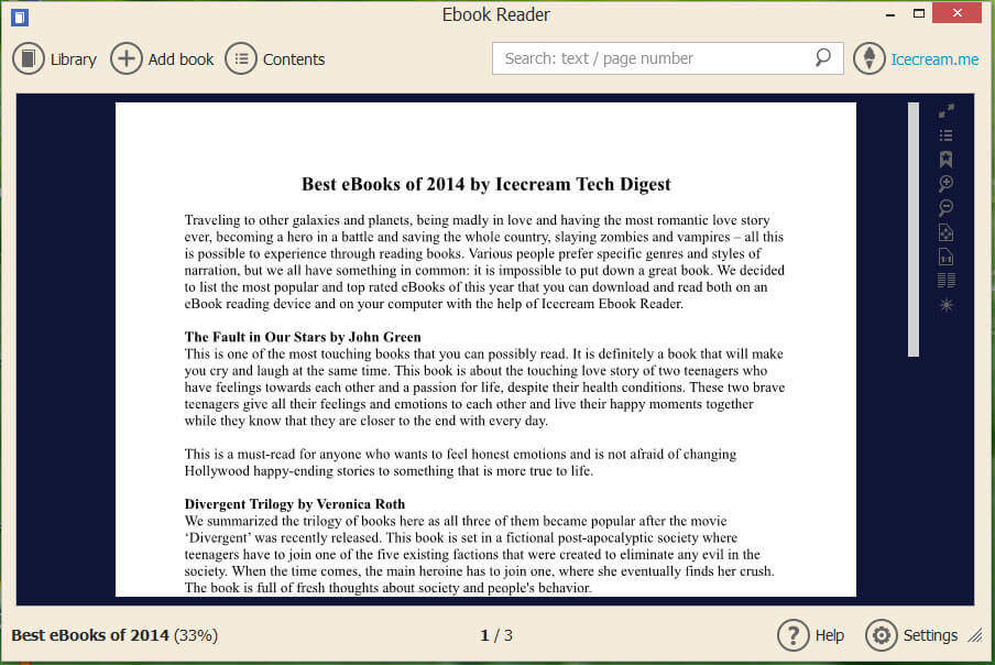 Icecream Ebook Reader