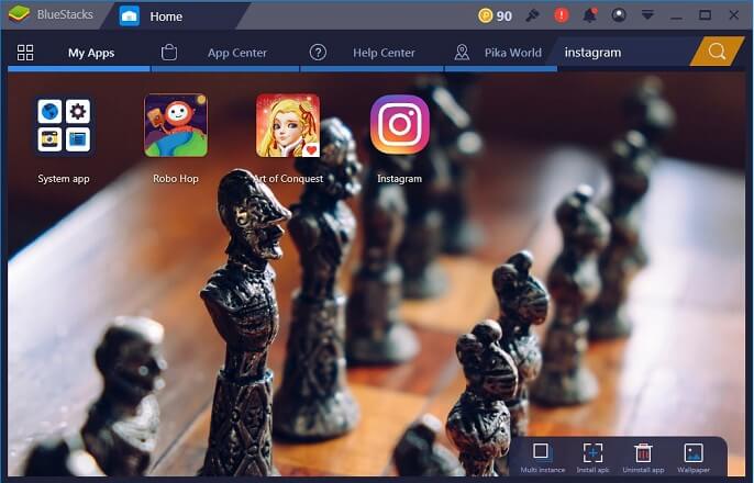 Screenshot of Bluestacks Apps