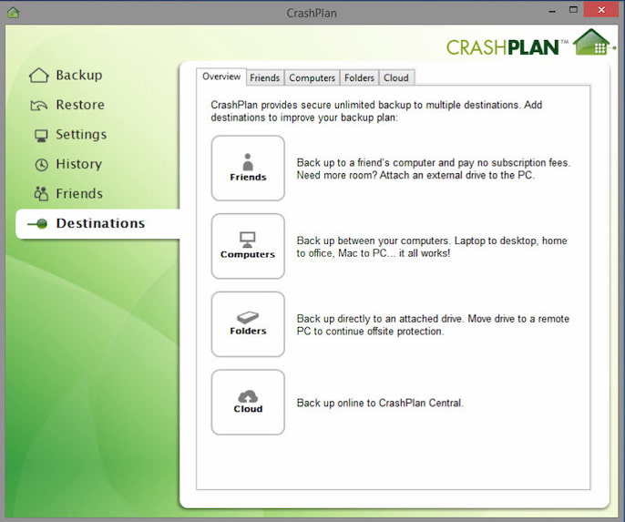 CrashPlan data recovery software