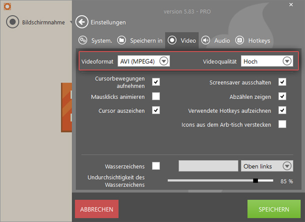 Die Reiter Video der Webcam Aufnahme Software