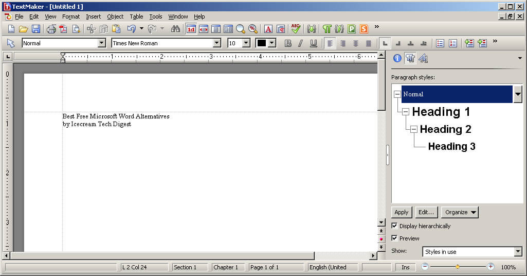 SoftMaker FreeOffice TextMaker