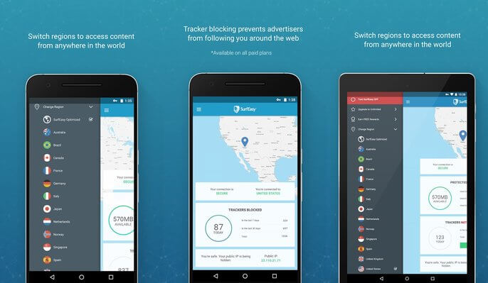 SurfEasy Secure Android VPN