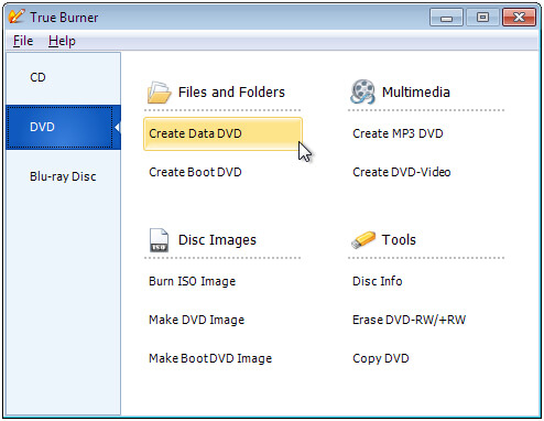 Best Free DVD Burning Software: True Burner