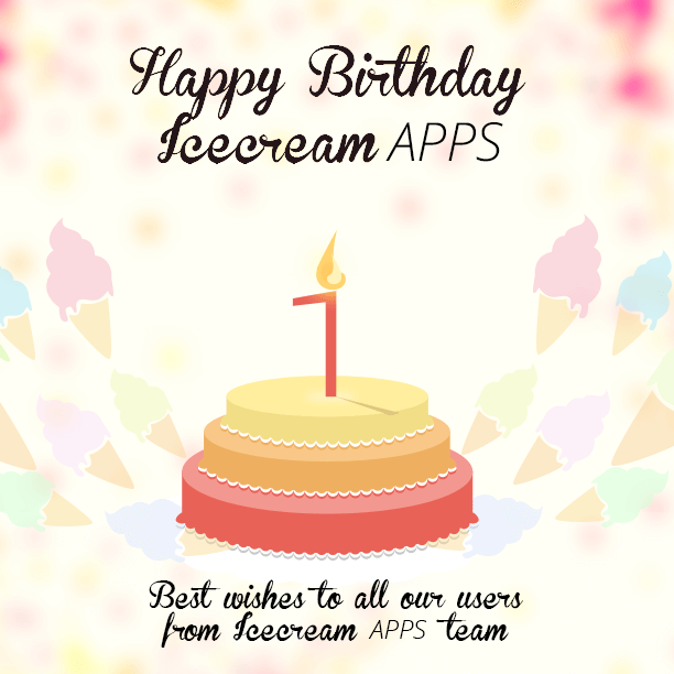 Happy Birthday Icecream Apps