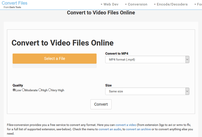 Convert to Video Files Online