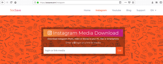 Download Instagram video on a PC: Step 1