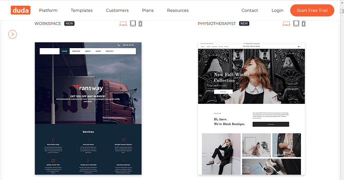 Duda Free Website Builder