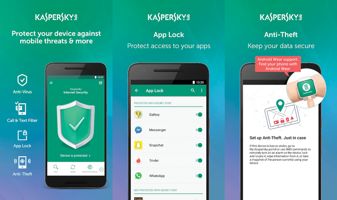 Kaspersky Android antivirus