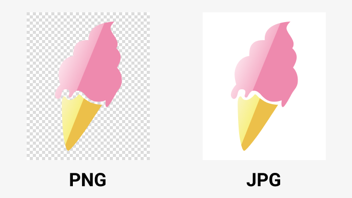 PNG vs JPG - transparency